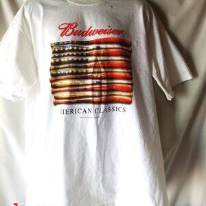 Men's White American Classics Flag T Shirt Size XL NWOT